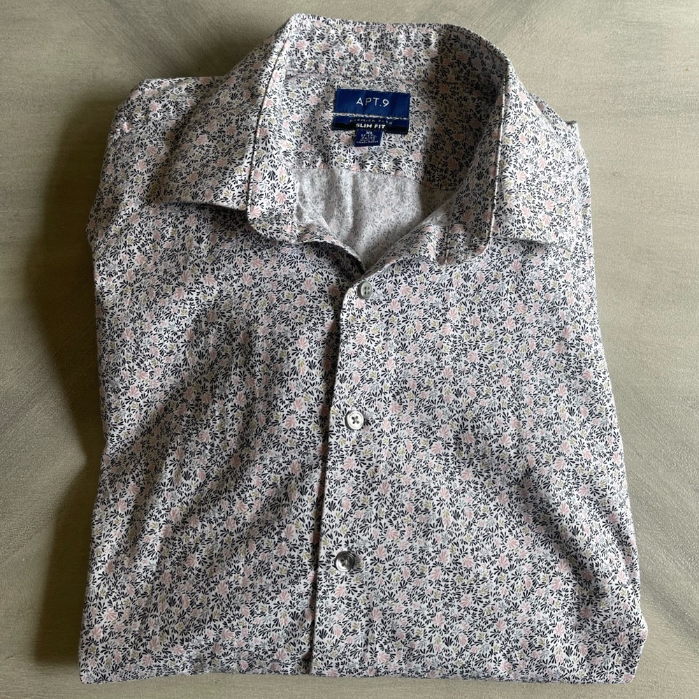 APT.9 Premier Flex, Slim Fit Dress Shirt-Size XL